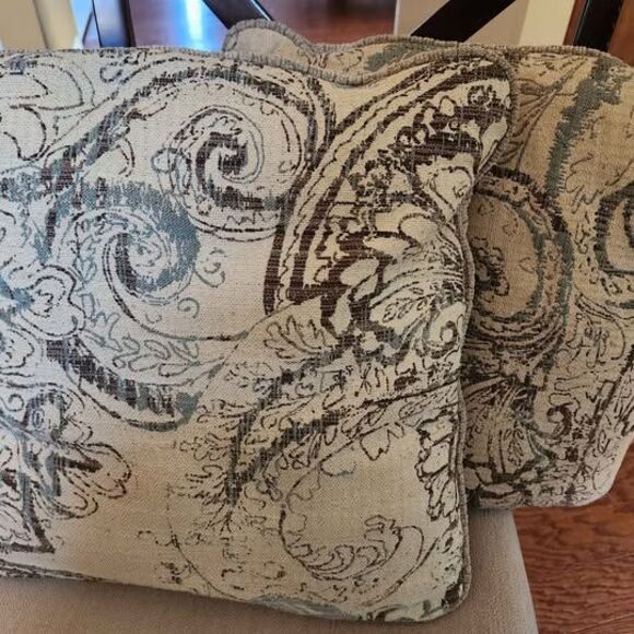 Other - Set of 2 - Beige, Brown and light blue Throw pillows